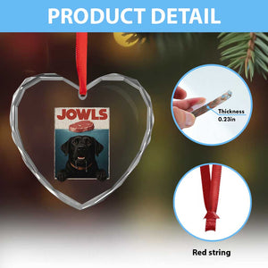 Black Labrador Retriever Heart Crystal Glass Ornament Funny Jowls Horror Dog Poster TS12 Print Your Wear