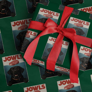 Black Labrador Retriever Wrapping Paper Roll Funny Jowls Horror Dog Poster TS12 Green Print Your Wear