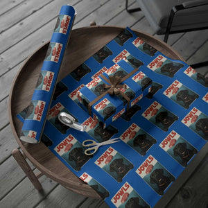 Black Labrador Retriever Wrapping Paper Roll Funny Jowls Horror Dog Poster TS12 Blue Print Your Wear