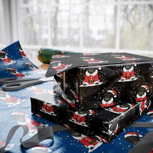 Black Labrador Santa Wrapping Paper Roll Funny Xmas Dog Lover Gift TS12 Black Print Your Wear