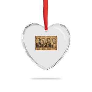 Black Leaders Heart Crystal Glass Ornament Be Strong Be Brave Be Humble Be Badass African American History Month TS11 Print Your Wear