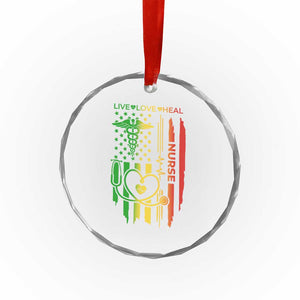 Black Nurse Crystal Glass Ornament American Flag Proud Afro African Women Melanin Pride TS10 Print Your Wear