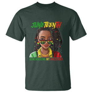 Black Prince T Shirt Juneteenth Loc'd Hair Remembering My Ancestor for Women TS01 Dark Forest Green Printyourwear