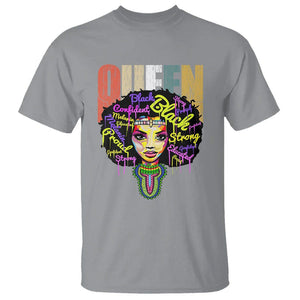 Black Queen T Shirt Proud Melanin Strong Educated Retro Vintage TS01 Sport Gray Printyourwear