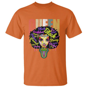 Black Queen T Shirt Proud Melanin Strong Educated Retro Vintage TS01 Orange Printyourwear