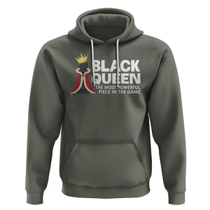 Black Queen The Most Powerful Piece In The Game Chess Hoodie TS09 Military Green Printyourwear
