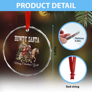 Black Santa Christmas Crystal Glass Ornament African American Western Cowboy TS14 Print Your Wear