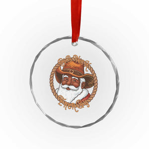 Black Santa Christmas Crystal Glass Ornament Big Nick Energy TS14 Print Your Wear
