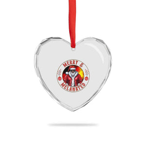 Black Santa Merry And Melanated Heart Crystal Glass Ornament Christmas Holiday Gift TS12 Print Your Wear