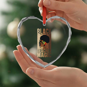 Black Teacher Magic Heart Crystal Glass Ornament African American Pride Teacher Life TS12 Print Your Wear