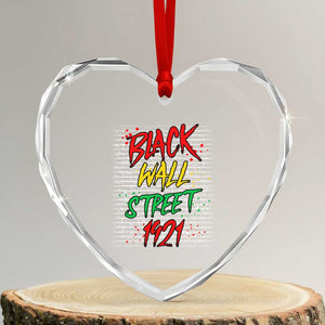 Black Wall Street 1921 Heart Crystal Glass Ornament Tulsa Oklahoma Black History Month TS11 Transparent Glass 3'' Heart Print Your Wear