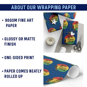 Black Woman Empowerment Wrapping Paper Roll The Sun Does Not Ask Permission To Shine TS14 Print Your Wear