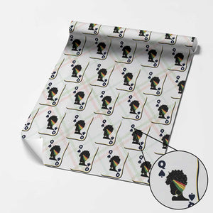 Black Woman Gift Wrapping Paper Roll Melanin Queen Card TS12 Christmas Plaid Print Your Wear