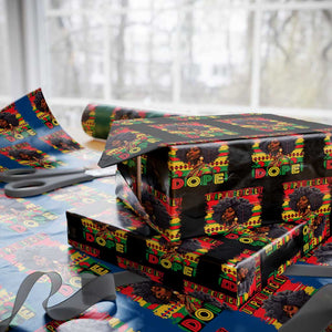 Black Women Unapologetically Dope Wrapping Paper Roll Juneteenth Black History TS10 Black Print Your Wear