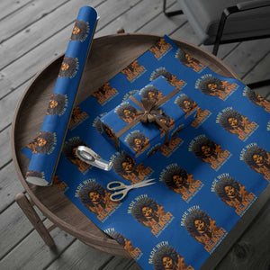 Black Women Wrapping Paper Roll Melanin Juneteenth Black History TS10 Blue Print Your Wear