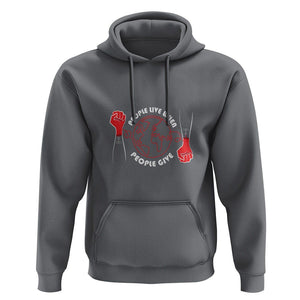 Blood Donor Hoodie People Live When People Give TS09 Charcoal Printyourwear