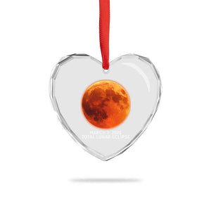Blood Moon Total Lunar Eclipse March 3 2026 Heart Crystal Glass Ornament Blood Moon Astronomy Souvenir Graphic TS02 Print Your Wear