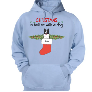 Personalized Shirt Christmas is Bettter With Dogs CTM00 Hoodie Custom - Printyourwear