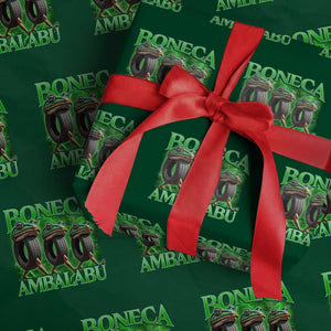 Boneca Ambalabu Frog Wrapping Paper Roll Funny Internet Brainrot Memes Gen Alpha TS10 Green Print Your Wear