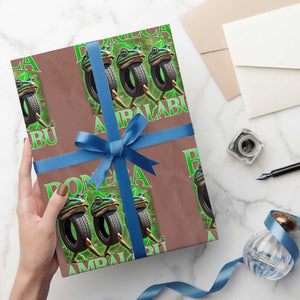 Boneca Ambalabu Frog Wrapping Paper Roll Funny Internet Brainrot Memes Gen Alpha TS10 Mocha Print Your Wear