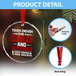 Bonus Dad Crystal Glass Ornament Dad And Stepdad Fathers Day TS10 Print Your Wear