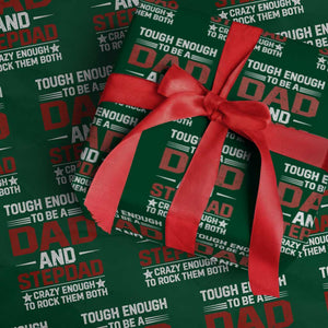 Bonus Dad Wrapping Paper Roll Dad And Stepdad Fathers Day TS10 Green Print Your Wear