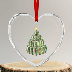 Book Christmas Tree Book Lover Teacher Librarian Heart Crystal Glass Ornament TS11 Transparent Glass 3'' Heart Print Your Wear