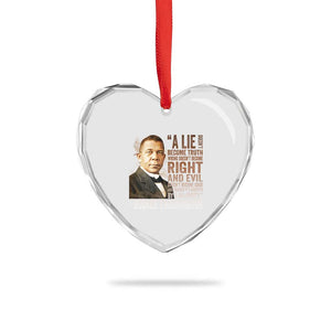 Booker Taliaferro Washington Heart Crystal Glass Ornament A Lie Doesn't Become Truth Black History Month TS11 Print Your Wear