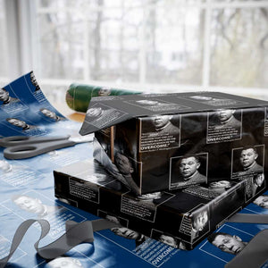 Booker Taliaferro Washington Wrapping Paper Roll Success Is To Be Measured Not So Much By The Position That One Has Reached TS11 Black Print Your Wear