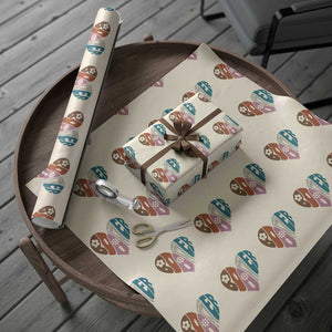 Boomers Generation Wrapping Paper Roll Vintage 40s 50s 60s Hippe Peace Love Hippy TS10 Beige Print Your Wear