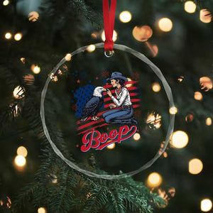 Boop Eagle Crystal Glass Ornament Western Cowgirl Patriotic USA American 4th of July TS14 Print Your Wear