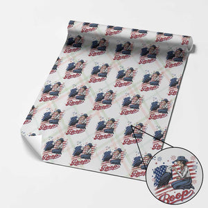 Boop Eagle Wrapping Paper Roll Western Cowgirl Patriotic USA American 4th of July