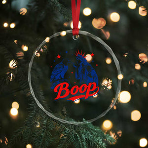 Boop Statue of Liberty and Eagle 4th of July Crystal Glass Ornament TS11 Print Your Wear