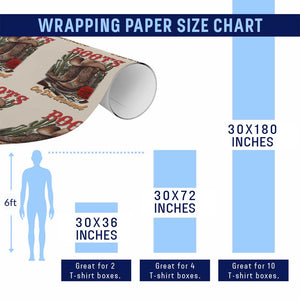 Boots On The Ground Wrapping Paper Roll Cowgirl Line Dance Western Cowboy TS02 Print Your Wear