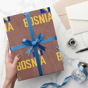 Bosnia and Herzegovina Pride Wrapping Paper Roll BiH Bosnian Flag Souvenirs