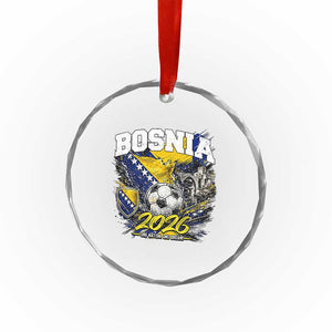 Bosnia Soccer Jersey Pride 2026 Crystal Glass Ornament One Nation One Dream Heritage Football Sports Fan