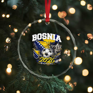 Bosnia Soccer Jersey Pride 2026 Crystal Glass Ornament One Nation One Dream Heritage Football Sports Fan