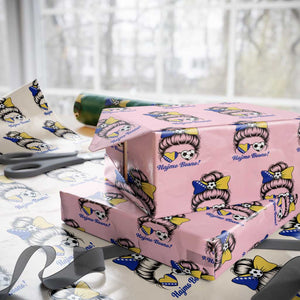 Bosnia Soccer Messy Bun Wrapping Paper Roll Hajmo Bosno Game Day Gift