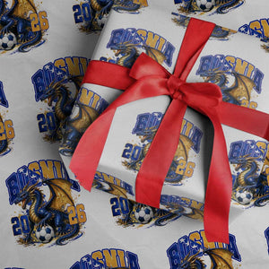 Bosnian Dragon Fudbal Fan Wrapping Paper Roll Bosnia And Herzegovina Pride