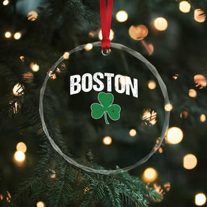 Boston Crystal Glass Ornament St Patricks Day Irish Green Shamrock Massachusetts TS10 Print Your Wear