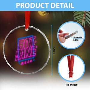 Bot Lane Main Cyberpunk Neon Style Crystal Glass Ornament Gaming Quote Gift TS12 Print Your Wear