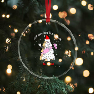 Boujee Christmas Tree Cake Crystal Glass Ornament Out Here Lookin' Like A Snack TS02 Print Your Wear