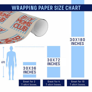 Boy Moms Club Wrapping Paper Roll Funny Motherhood Baseball Gift For Mom TS14 Print Your Wear