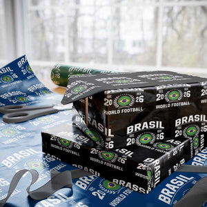 Brasil Flag Brazil Soccer Football Fan Wrapping Paper Roll TS14 Black Print Your Wear