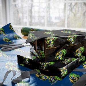 Brazil Soccer Fan 2026 Gift Wrapping Paper Roll Vai Brasil