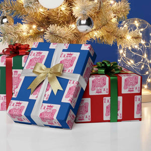 Breast Cancer Awareness Wrapping Paper Roll Queen Of Pink Ribbon Blackjack Cards Poker TS10 Print Your Wear
