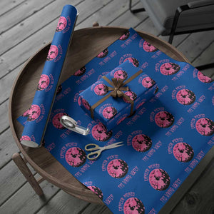 Breast Cancer Halloween Wrapping Paper Roll In October We Wear Pink Witch TS10 Blue Print Your Wear