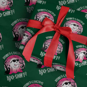 Breast Cancer Is Boo Sheet Wrapping Paper Roll In October Ghost Wear Pink TS10 Green Print Your Wear
