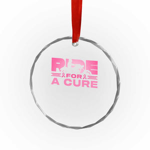 Breast Cancer Motorcycle Crystal Glass Ornament Pink Ribbon Ride For A Cure TS10 Print Your Wear