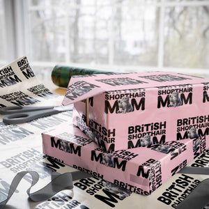 British Shorthair Mom Life Wrapping Paper Roll Mothers Day Cat Mom Gift TS12 Light Pink Print Your Wear